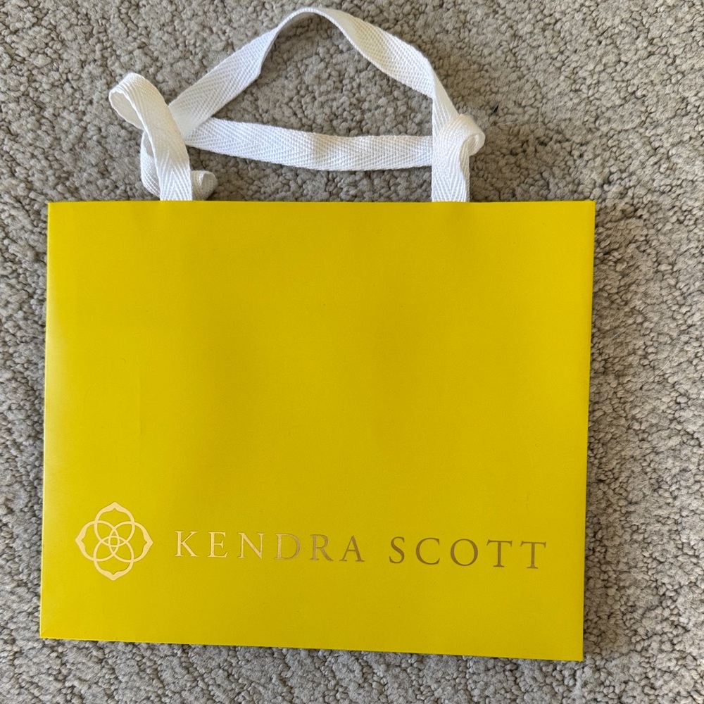 Kendra Scott Bright Yellow Gift Bag with White Handles